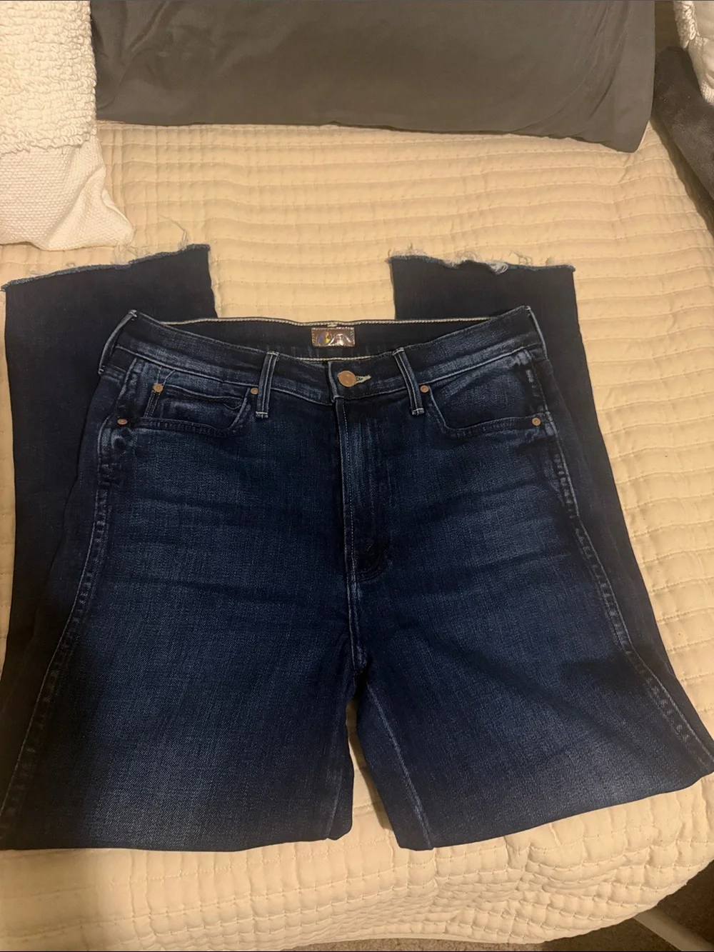 MOTHER Dark Blue Women's Stretch Denim Jeans - Picture 1 of 8